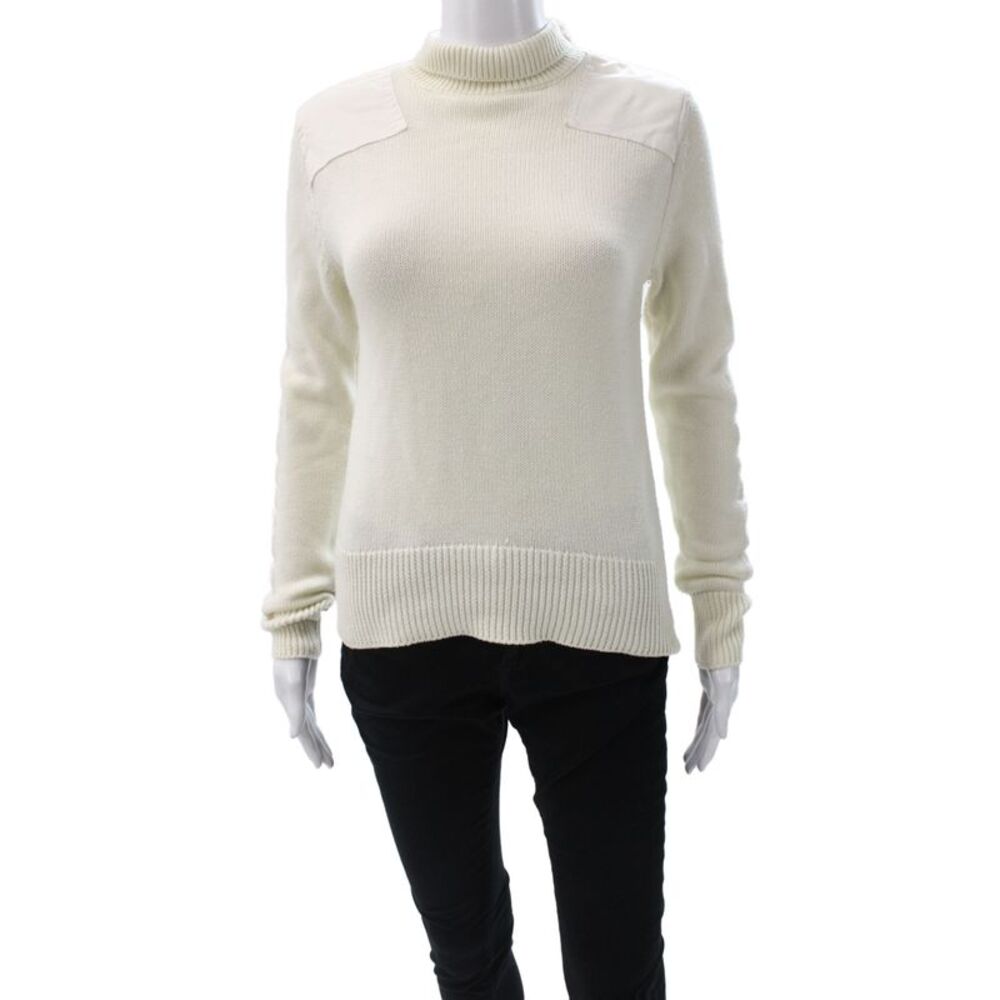 Zara Knit Women Pullover Turtleneck Sweater Ivory Size M
